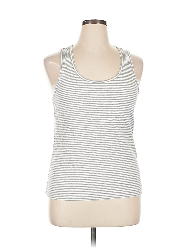 Pre-owned Primary Tank Top Silver Halter Neckline Tops