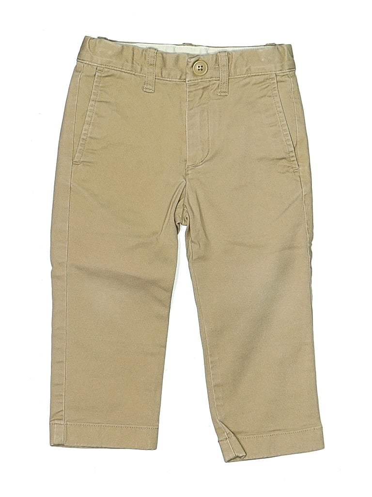 Pre-owned Crewcuts Kids' Khaki Pant In Brown