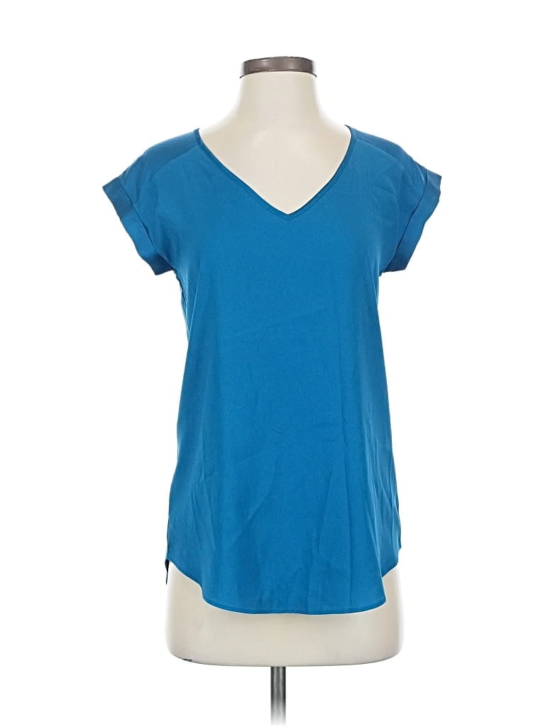 Pre-owned Express Short Sleeve Top Blue V Neck Tops