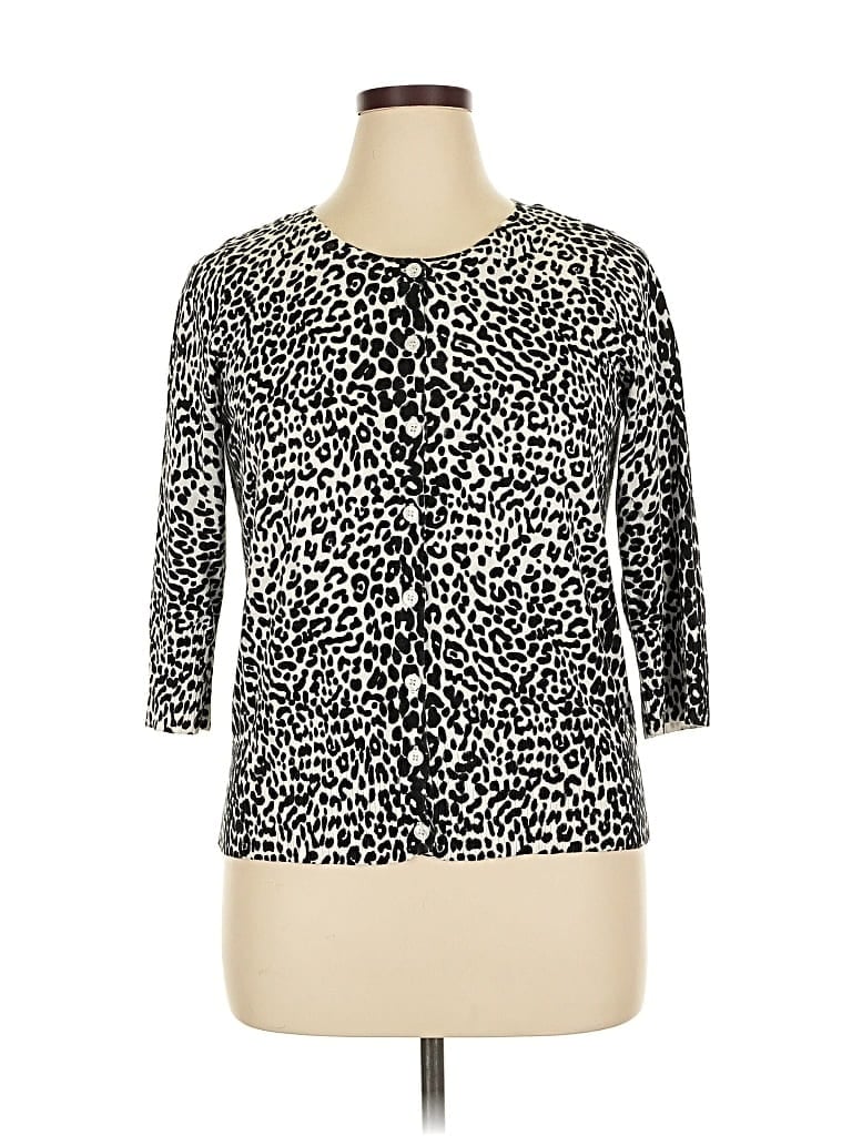 Pre-owned Ab Studio Cardigan Sweater In Black