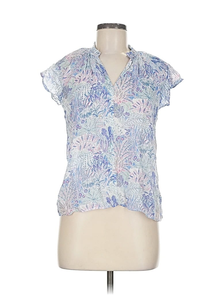 GAP Pre-owned Short Sleeve Blouse In Blue