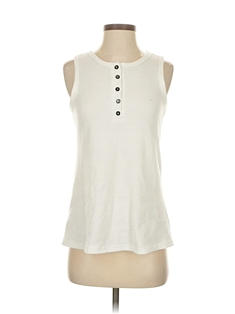 Pre-owned Unbranded Sleeveless T-shirt In White