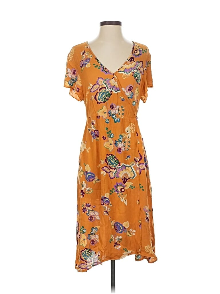 Pre-owned Patrons Of Peace Casual Dress In Orange
