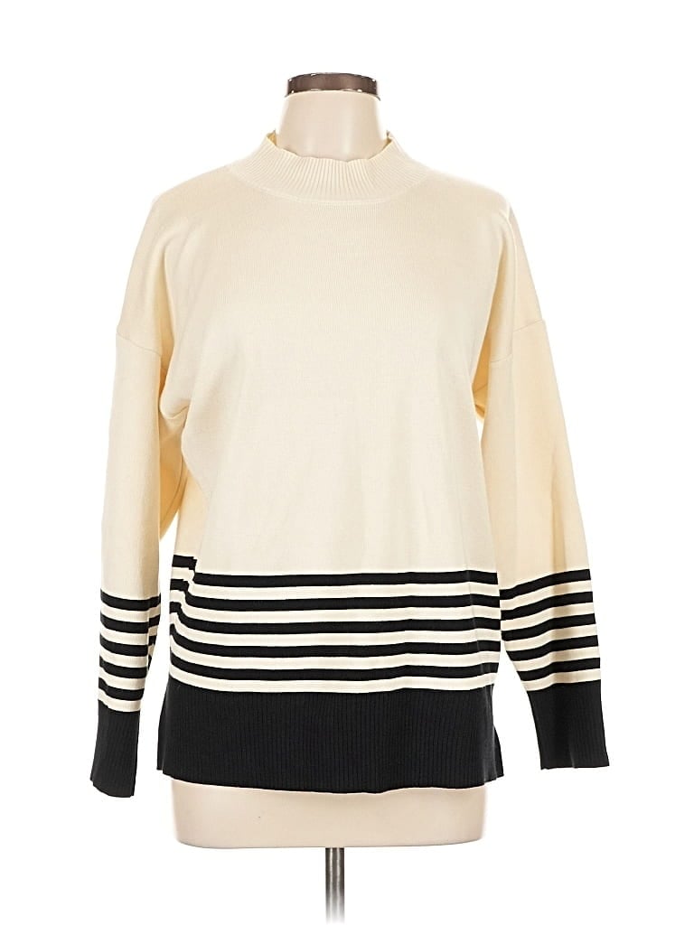 Pre-owned Unbranded Turtleneck Sweater In White