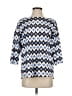 Sonia Bogner 100% Polyester Argyle Blue 3/4 Sleeve Blouse Size 4 - photo 1
