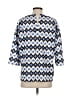Sonia Bogner 100% Polyester Argyle Blue 3/4 Sleeve Blouse Size 4 - photo 2