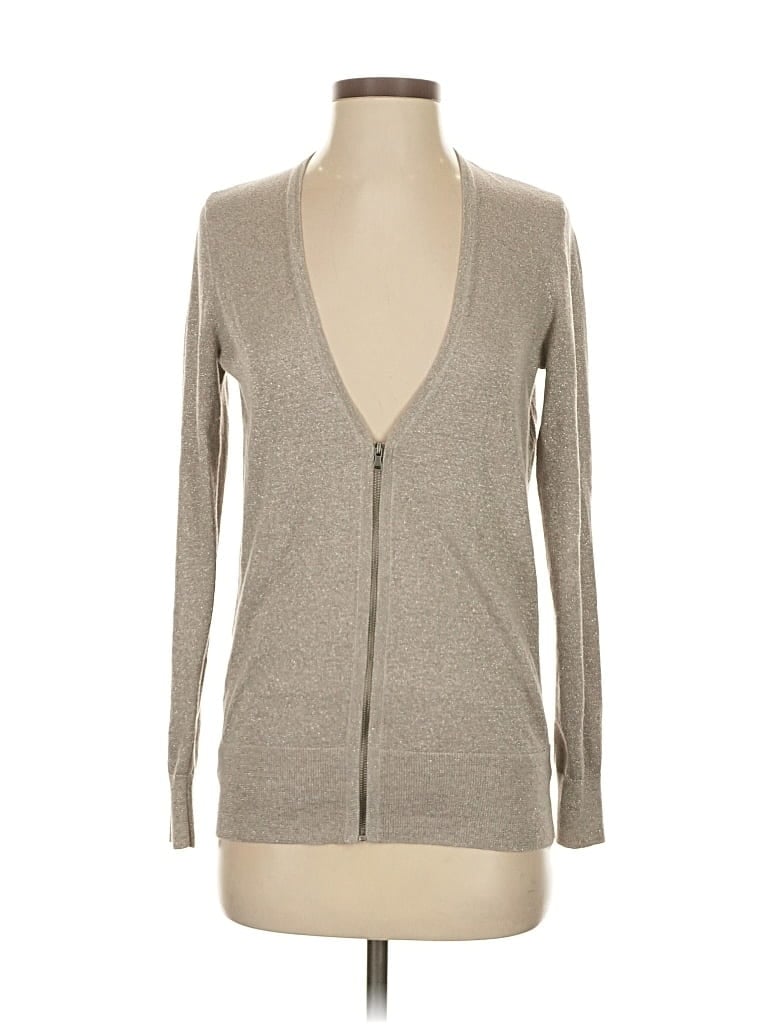 Pre-owned Ann Taylor Loft Cardigan Sweater In Gray