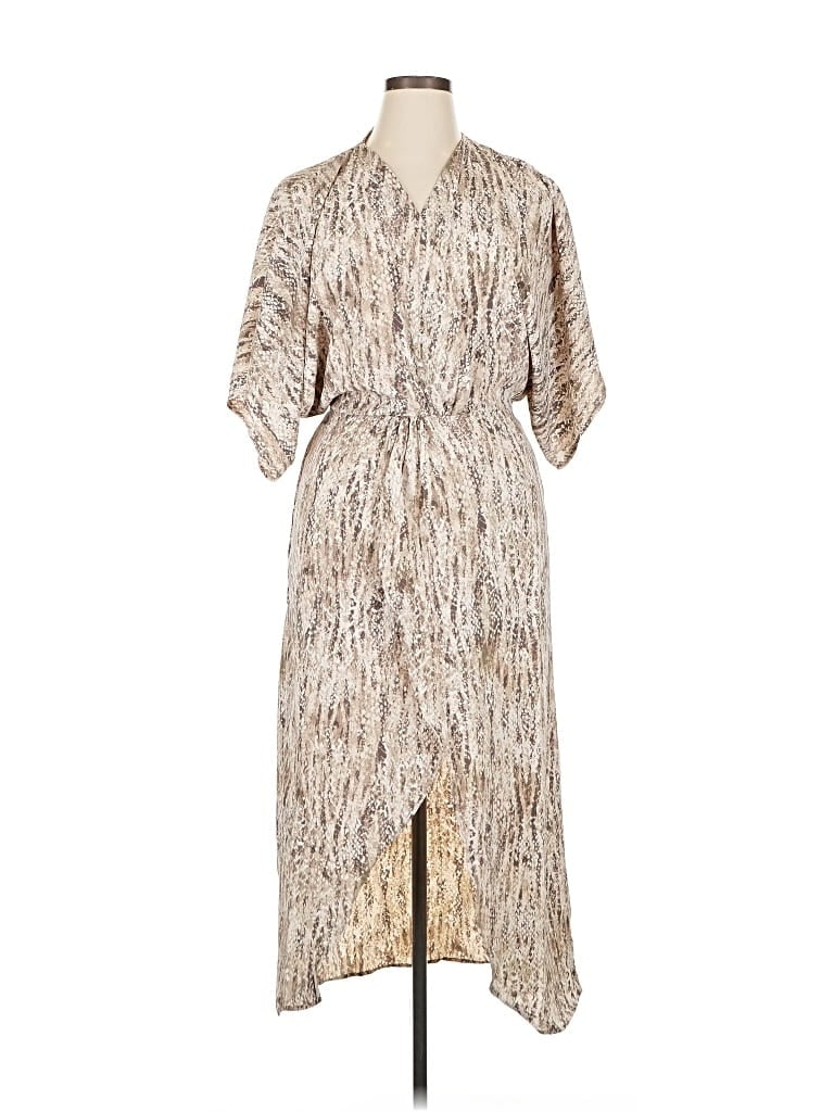 Lezat Casual Dress In Gray