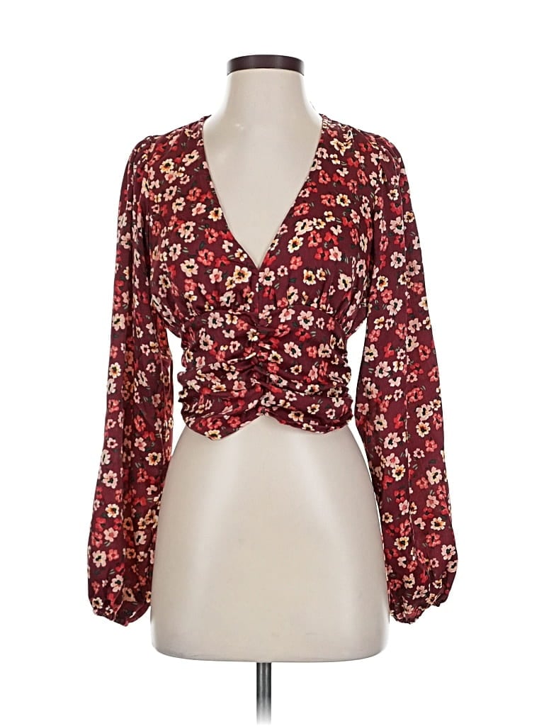 Bcbgeneration Long Sleeve T-shirt In Burgundy