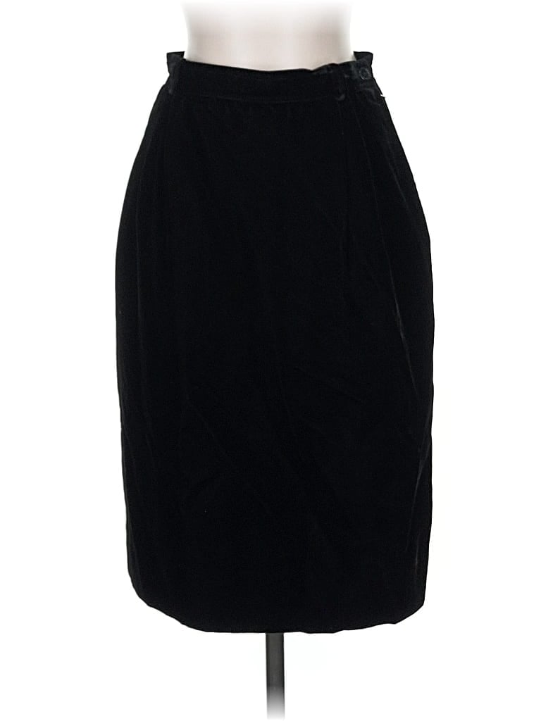 Pre-owned Valentino Miss V Formal Skirt In Black
