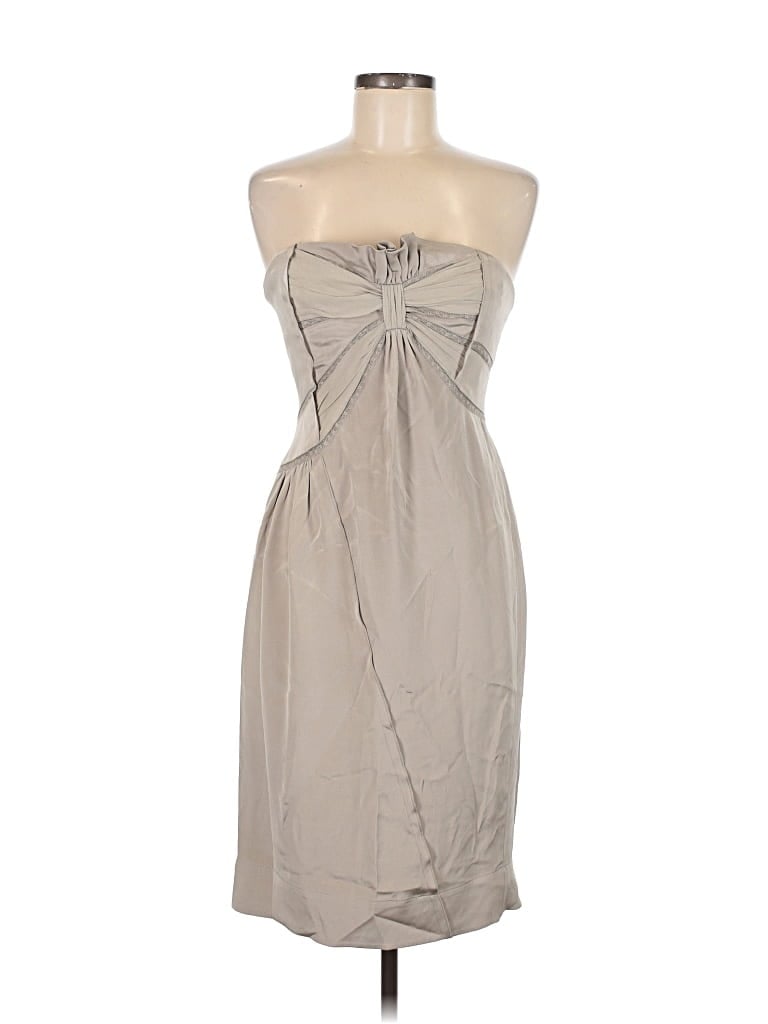 Pre-owned Bcbgmaxazria Runway Cocktail Dress In White