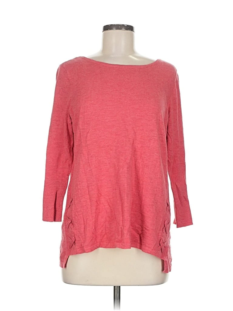 Pre-owned Jjill Pullover Sweater In Red