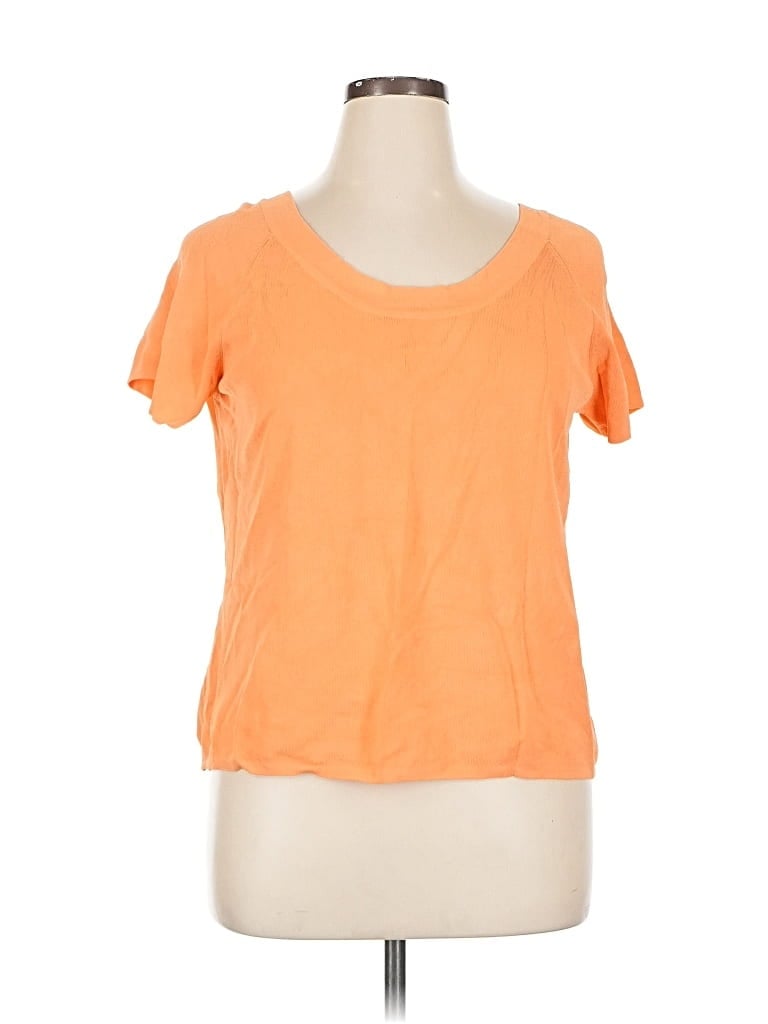 Pre-owned Coldwater Creek Short Sleeve T-shirt In Orange
