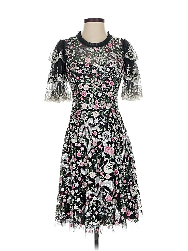 Pre-owned Needle & Thread Cocktail Dress In Black