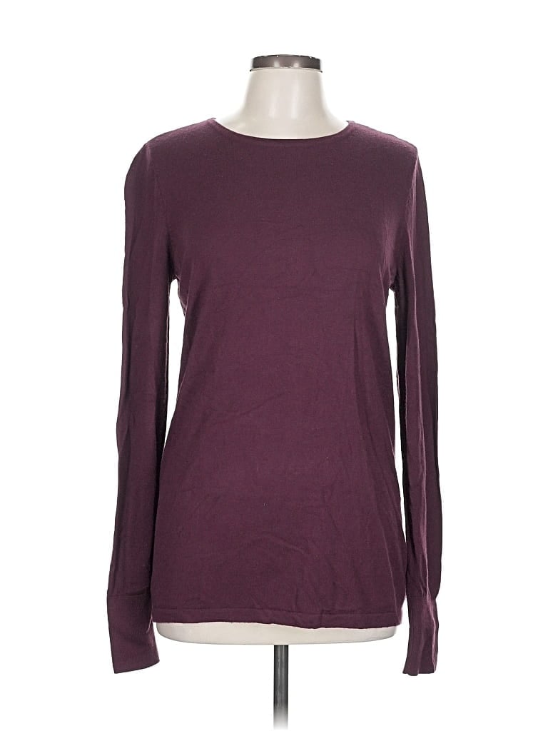 HALOGEN Pre-owned Long Sleeve T-shirt In Burgundy