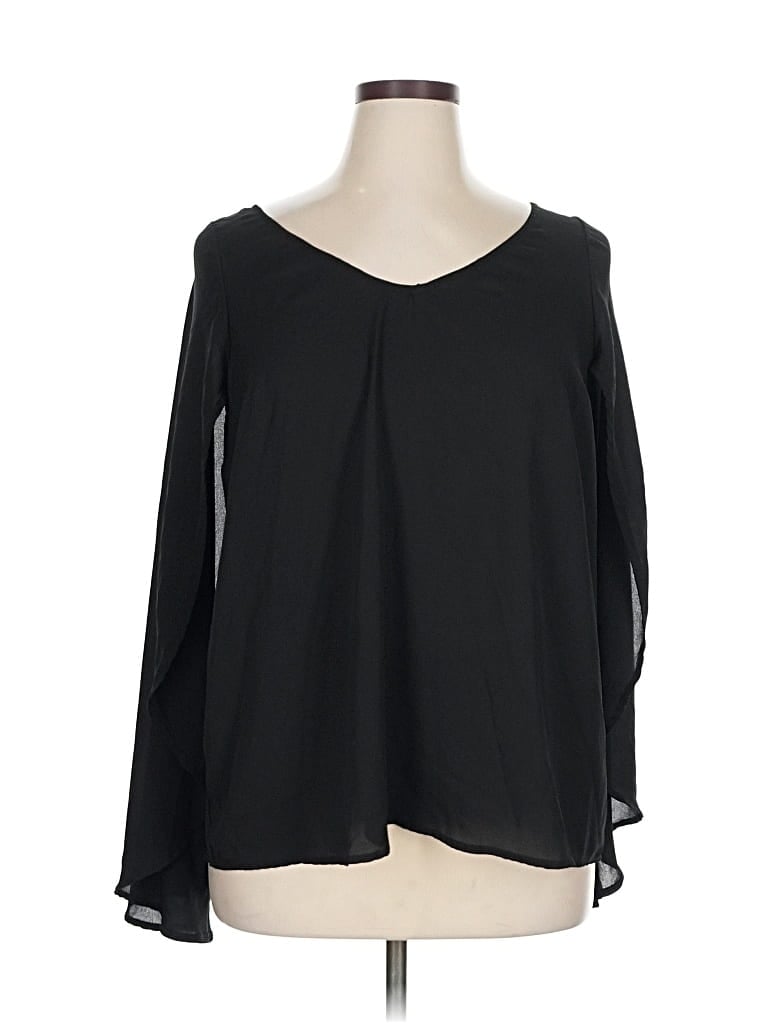 Pre-owned Torrid Long Sleeve Blouse In Black