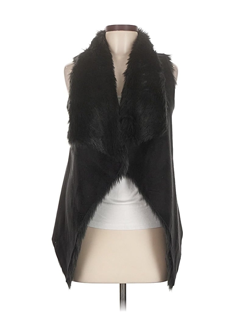 RENVY Pre-owned Faux Fur Vest In Black