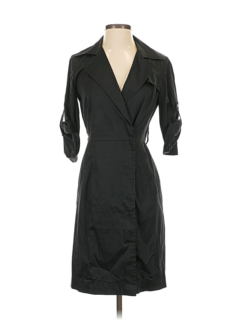 Pre-owned Ann Taylor Trenchcoat In Black