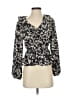 Old Navy 100% Polyester Black Long Sleeve Blouse Size XS - photo 1