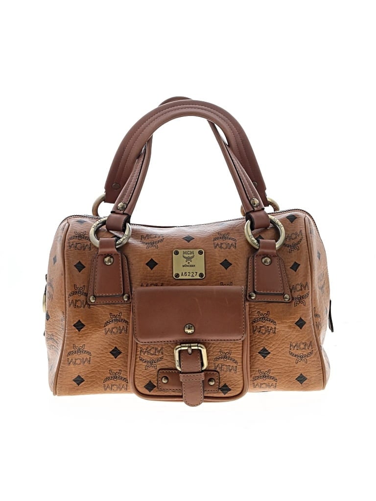 Pre-owned Mcm Satchel In Brown