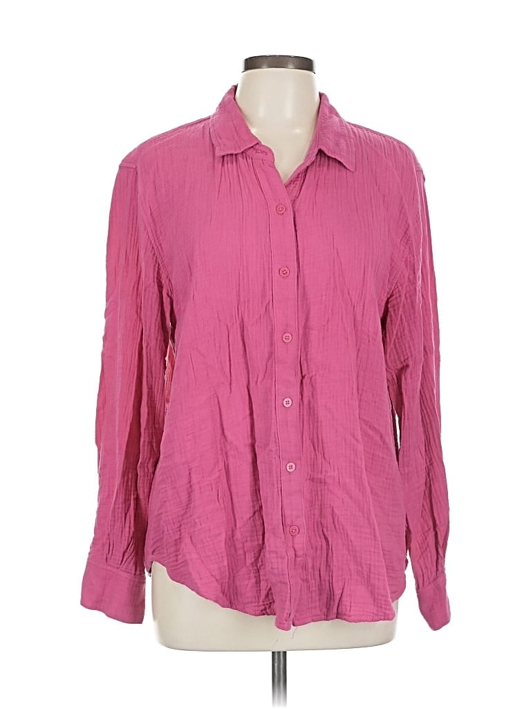Pre-owned Splendid Long Sleeve Blouse In Pink