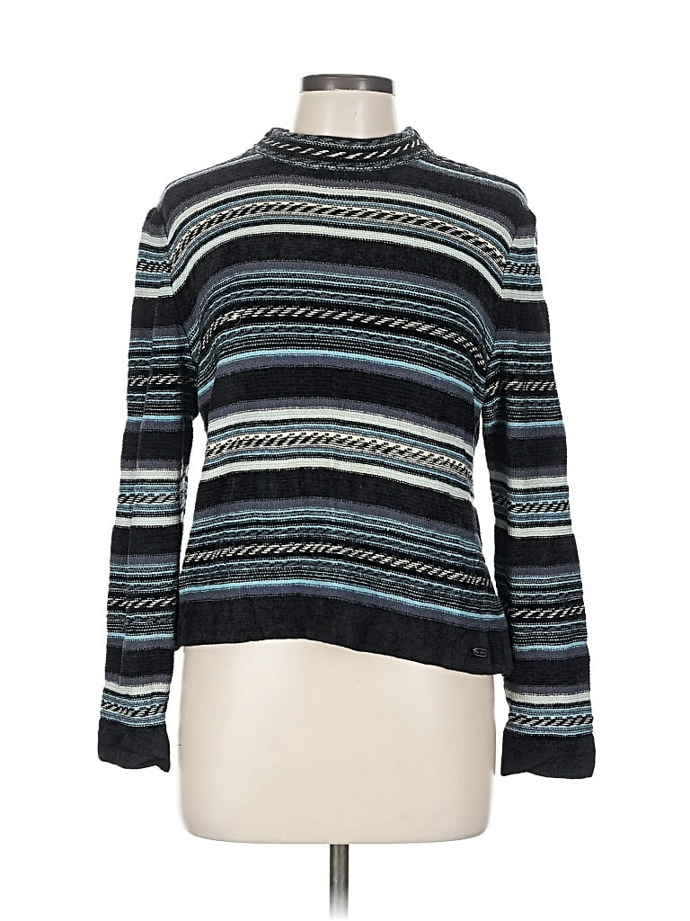 Pre-owned St John Turtleneck Sweater In Blue