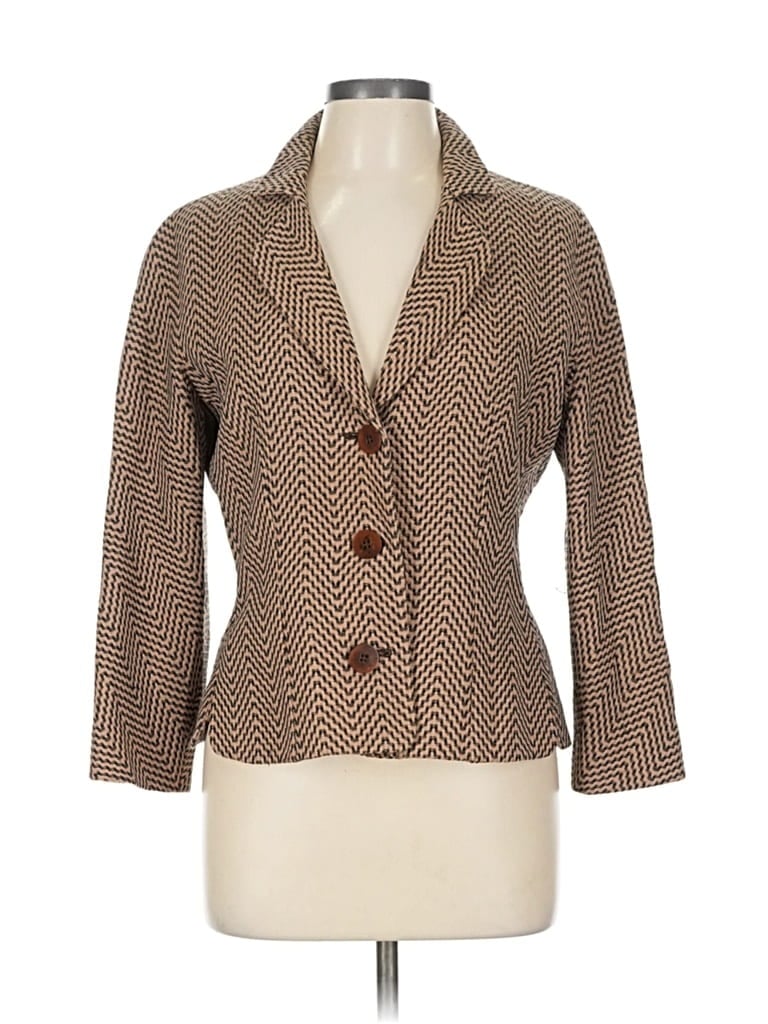Pre-owned Giorgio Armani Le Collezioni Wool Blazer Jacket In Brown
