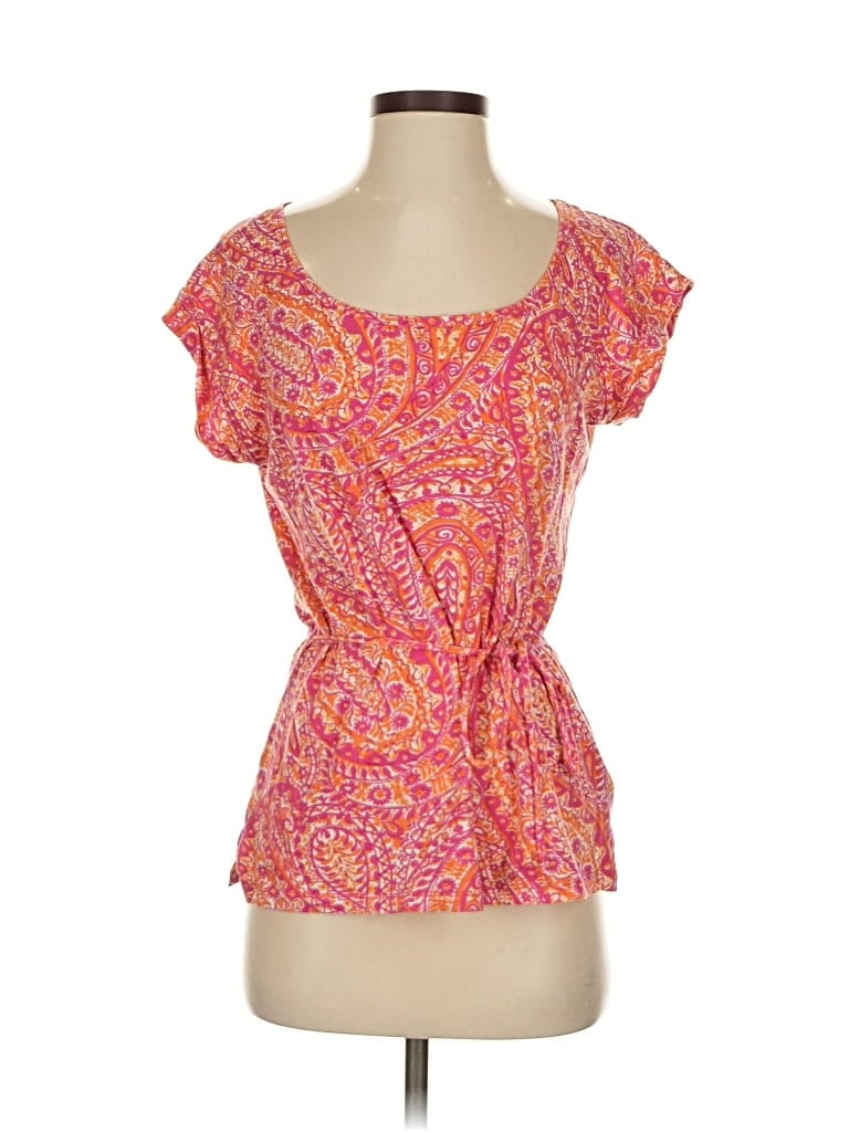 Click to view more detailed imagery on our partner's website Pre-owned Polo Ralph Lauren Short Sleeve Blouse In Pink