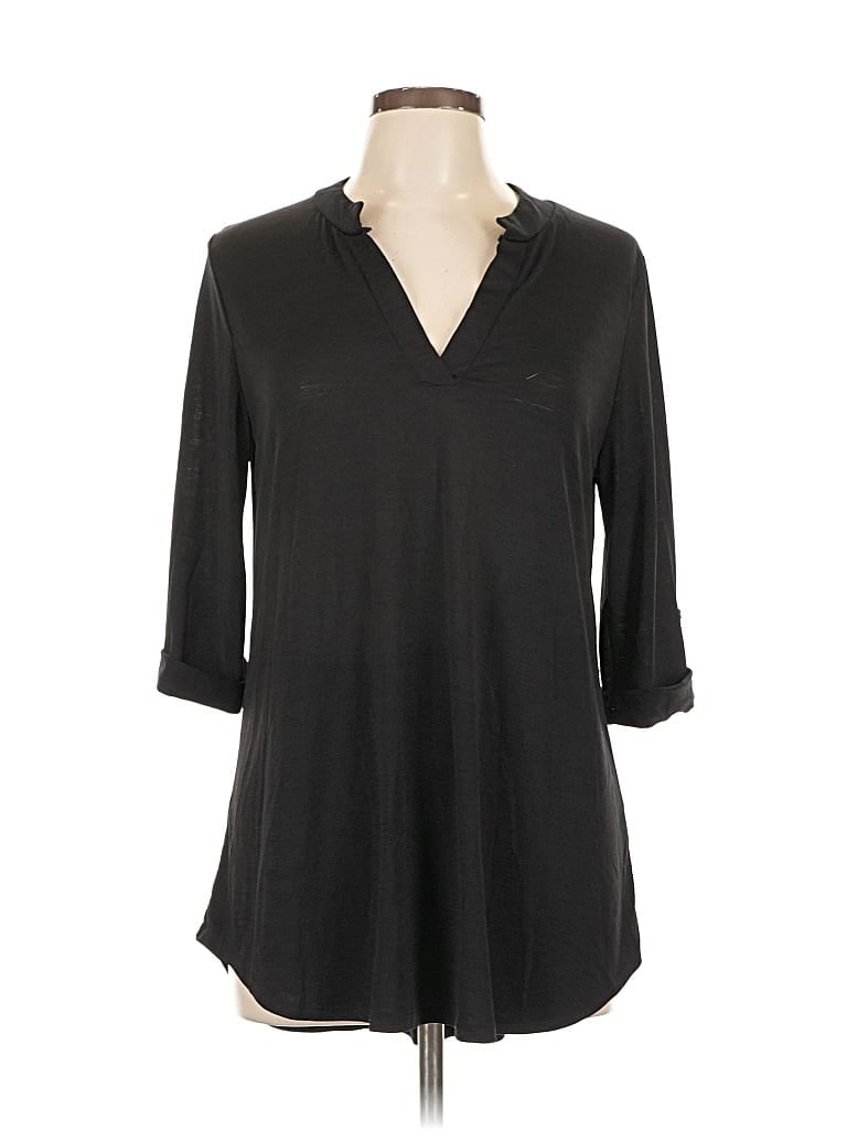 Pre-owned Assorted Brands 3/4 Sleeve T-shirt In Black