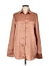 Finesse Metallic Brown Long Sleeve Blouse Size L - photo 1
