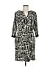 Gabby Skye Print Black Casual Dress Size 6 - photo 1