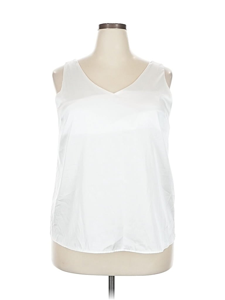 Pre-owned Ekouaer Sleeveless Blouse In White