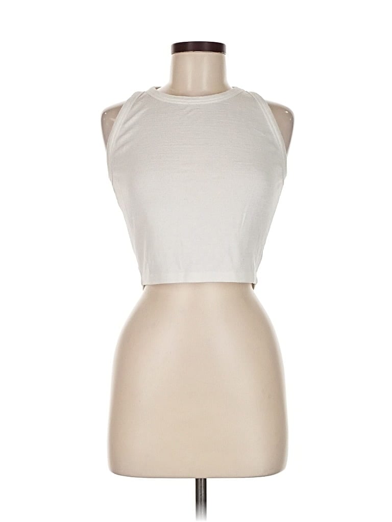 Pre-owned Wilfred Free Tank Top Ivory Halter Neckline Tops In White