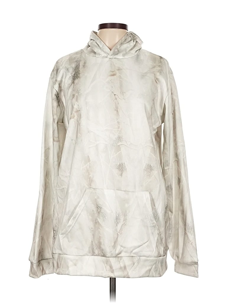 Pre-owned Unbranded Pullover Hoodie In Silver