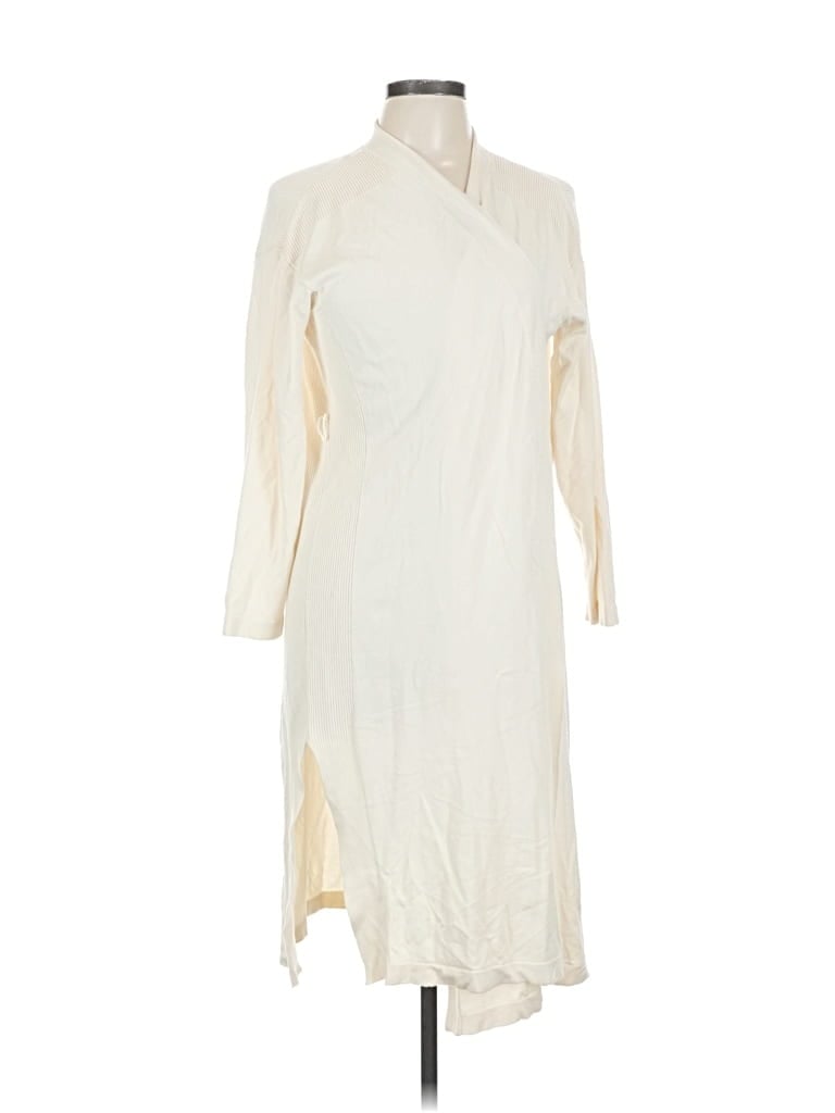 Pre-owned Anne Klein Cardigan Sweater In White