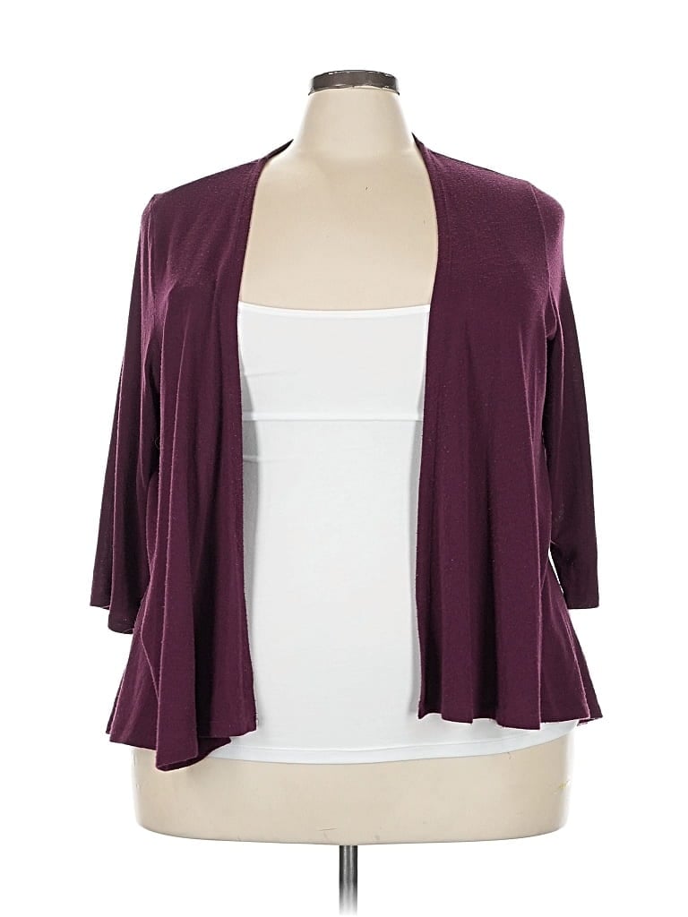 Pre-owned Torrid Cardigan Sweater In Burgundy