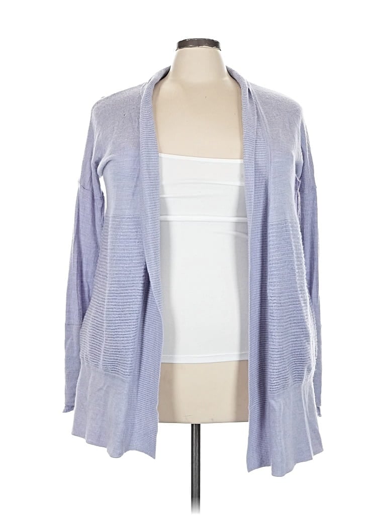 Pre-owned Lululemon Athletica Wool Cardigan Sweater In Purple