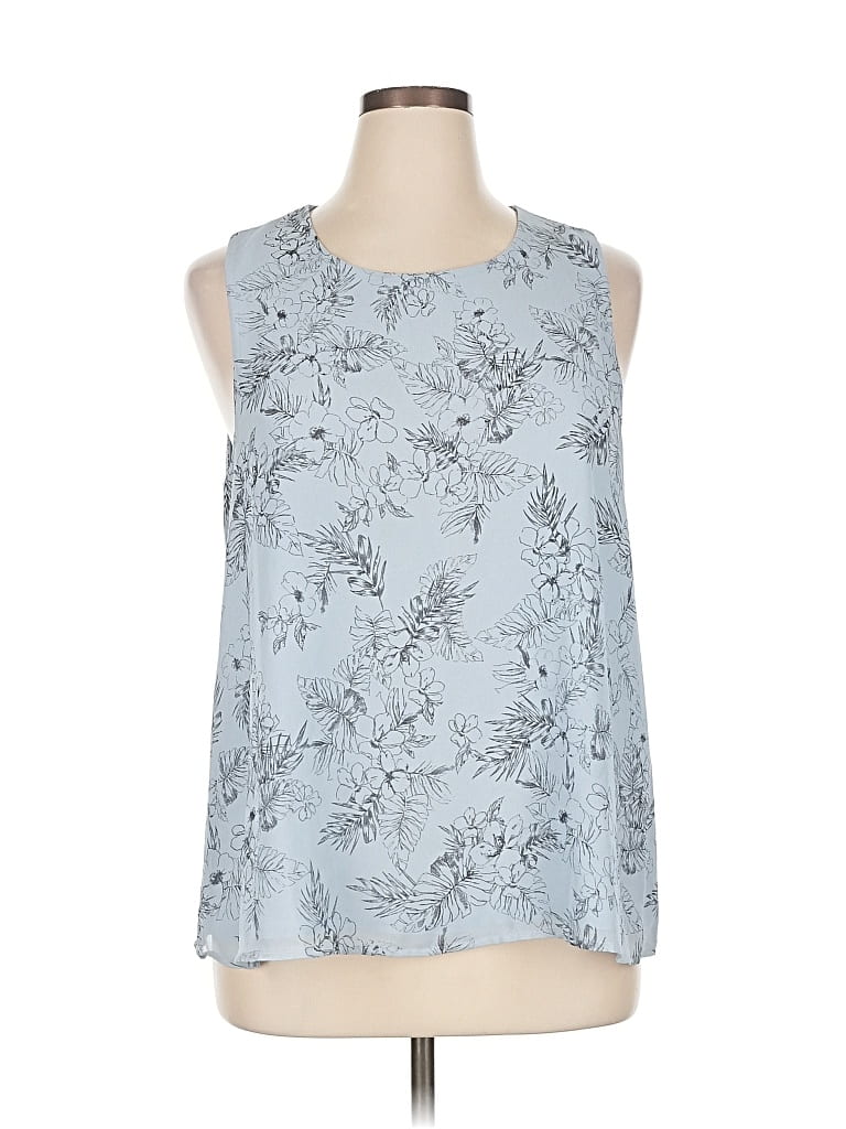 Pre-owned Pleione Sleeveless Blouse In Blue