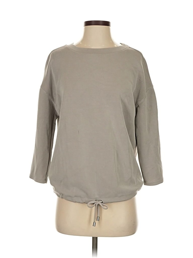 Pre-owned Rachel Zoe Tjx 3/4 Sleeve Top Gray Boatneck Tops