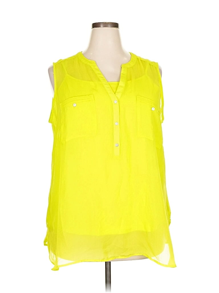 Pre-owned Apt. 9 Sleeveless T-shirt In Yellow
