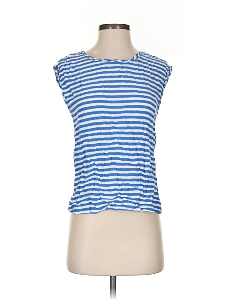 ABERCROMBIE & FITCH Pre-owned Sleeveless Top Blue Boatneck Tops