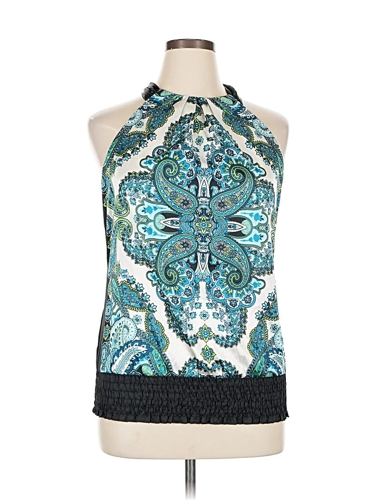 Pre-owned Studio Y Sleeveless Blouse In Blue