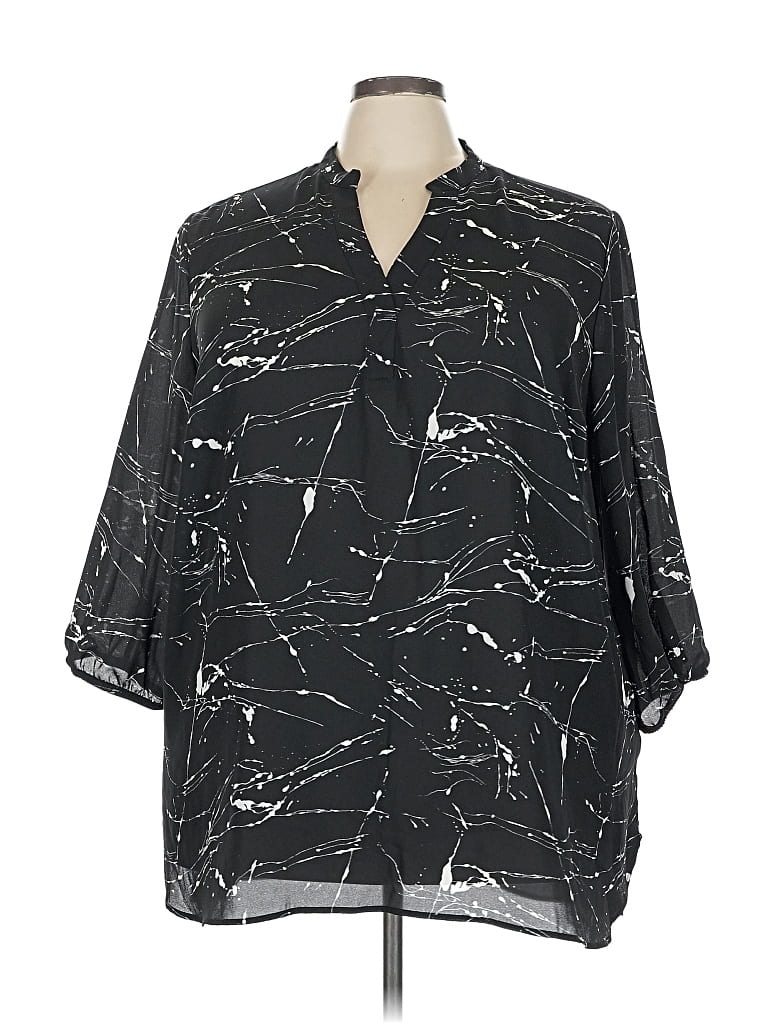 Boutique 3/4 Sleeve T-shirt In Black