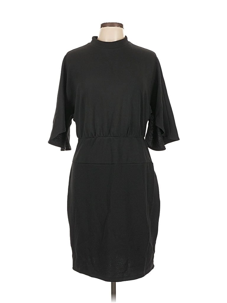 Pre-owned Shein Casual Dress In Black