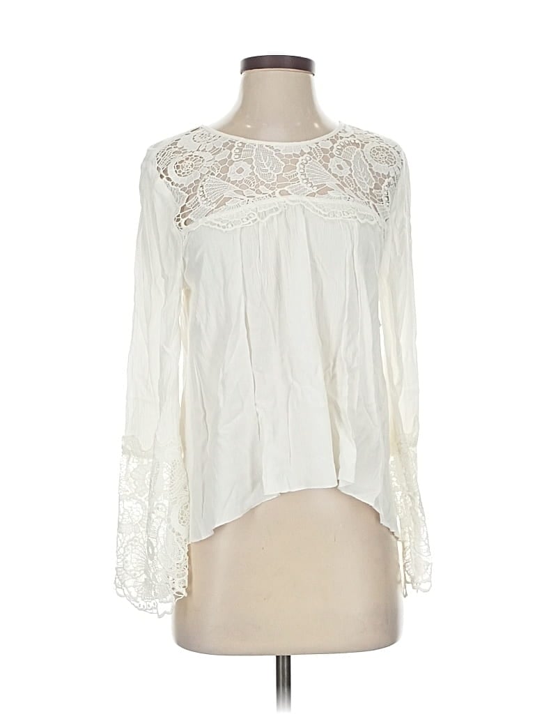 ABERCROMBIE & FITCH Pre-owned Long Sleeve Blouse In White