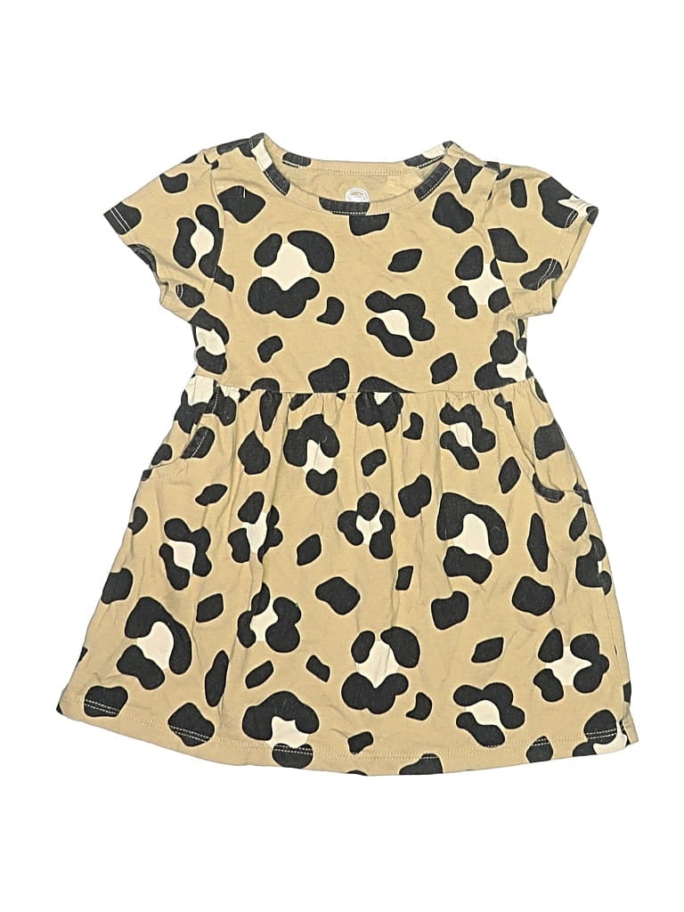Pre-owned Wonder Nation Kids' Dress In Brown