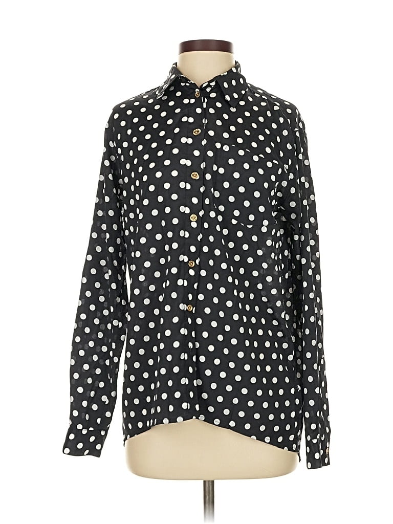 Pre-owned Michael Michael Kors Long Sleeve Blouse In Black