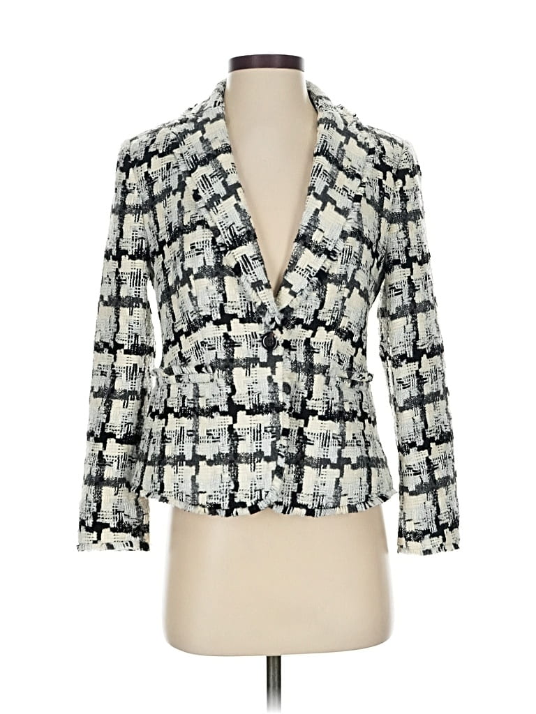 Pre-owned Ann Taylor Blazer Jacket In White