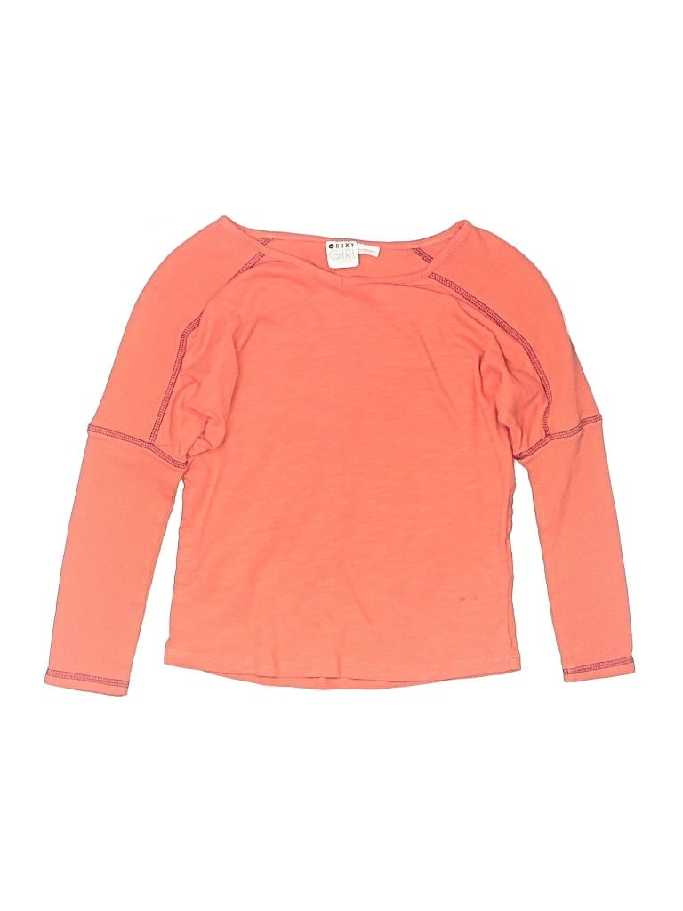Pre-owned Roxy Girl Kids' Long Sleeve T-shirt In Orange
