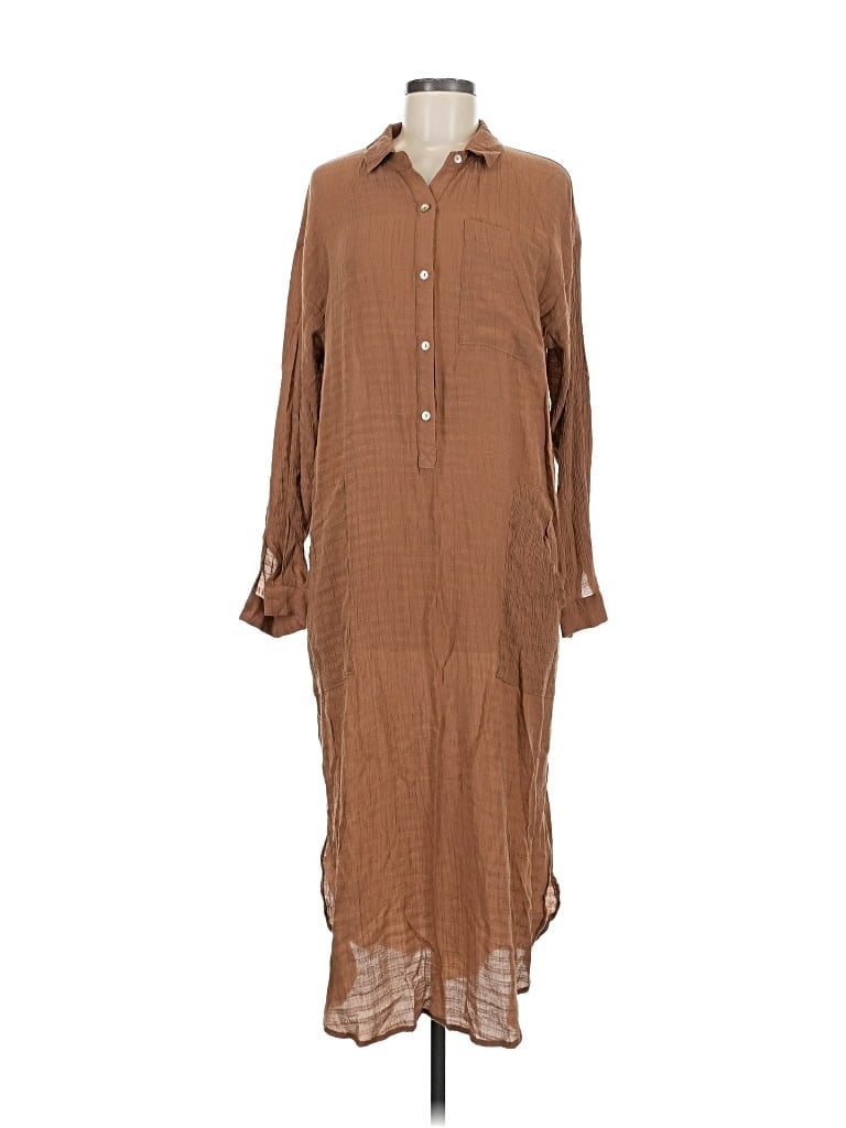 Pre-owned Wishlist Apparel Casual Dress In Brown
